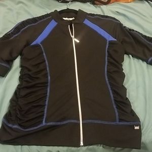 Xoxo zip up ruched jacket